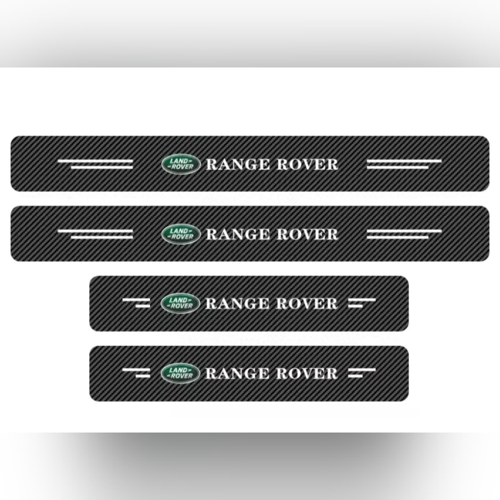 4 Range Rover Carbon Fiber Door Sill Protector Decals
